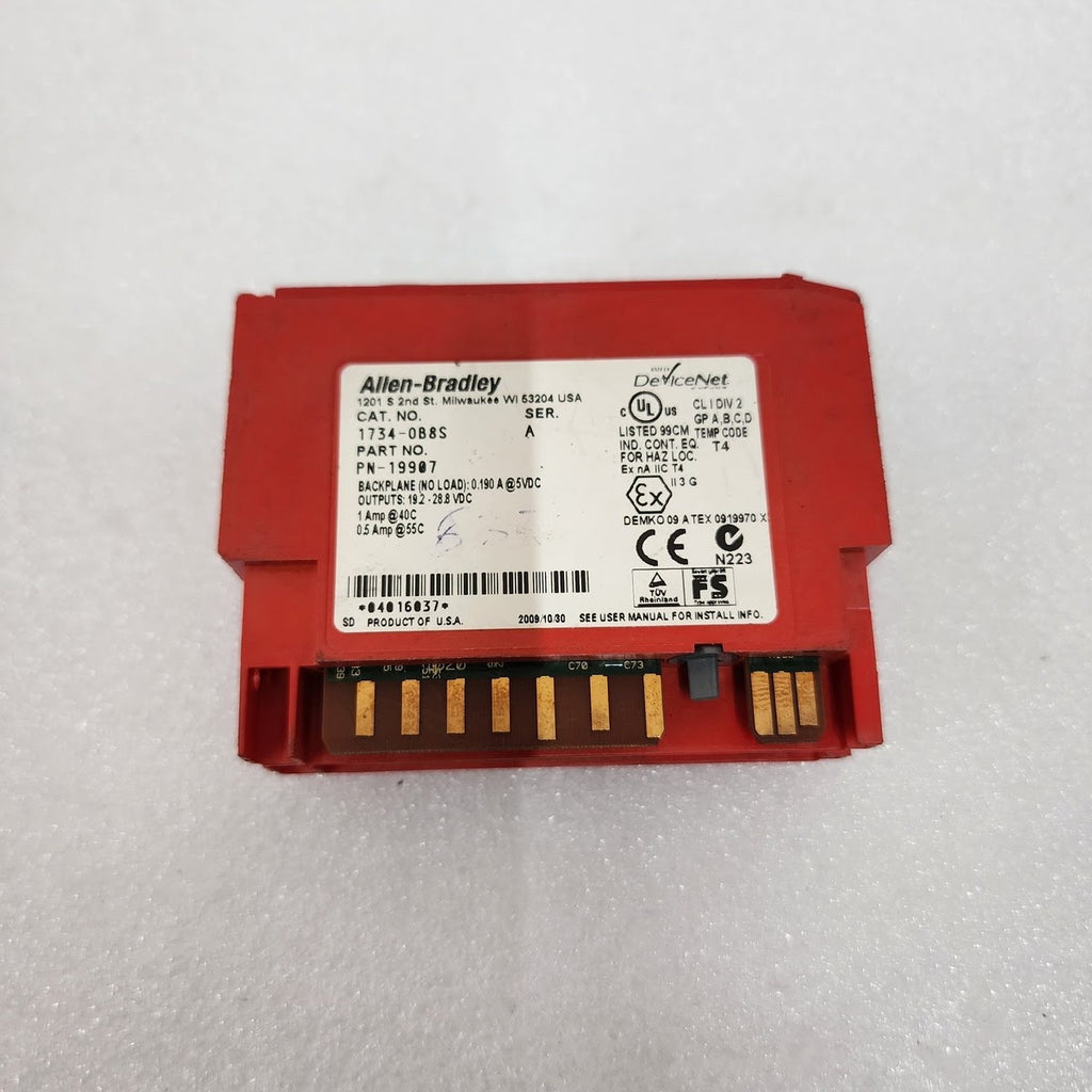 ALLEN BRADLEY CAT 1734-0B8S POINT GUARD I/O SAFETY MODULE 19907 SER A