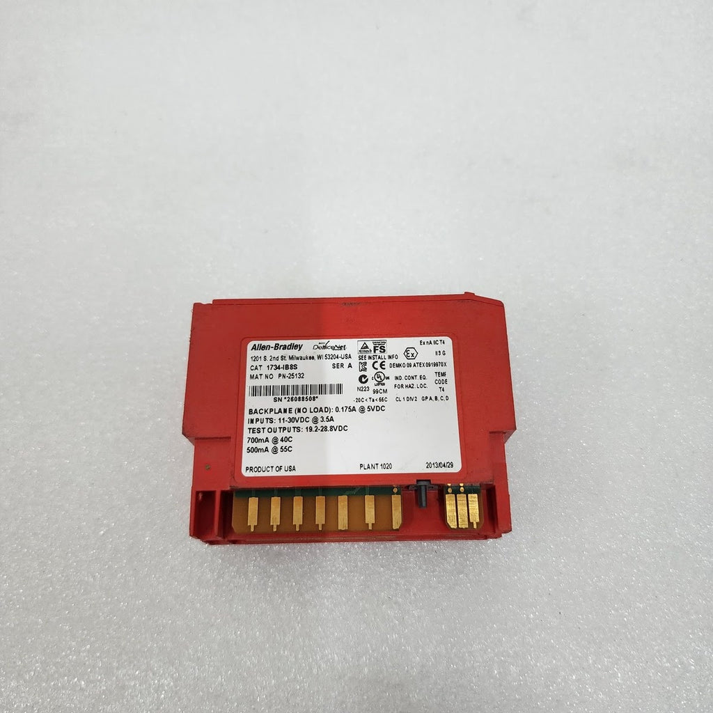 ALLEN BRADLEY CAT 1734-IB8S POINT I/O 8CH DIGITAL INPUT MODULE 25132 SER A