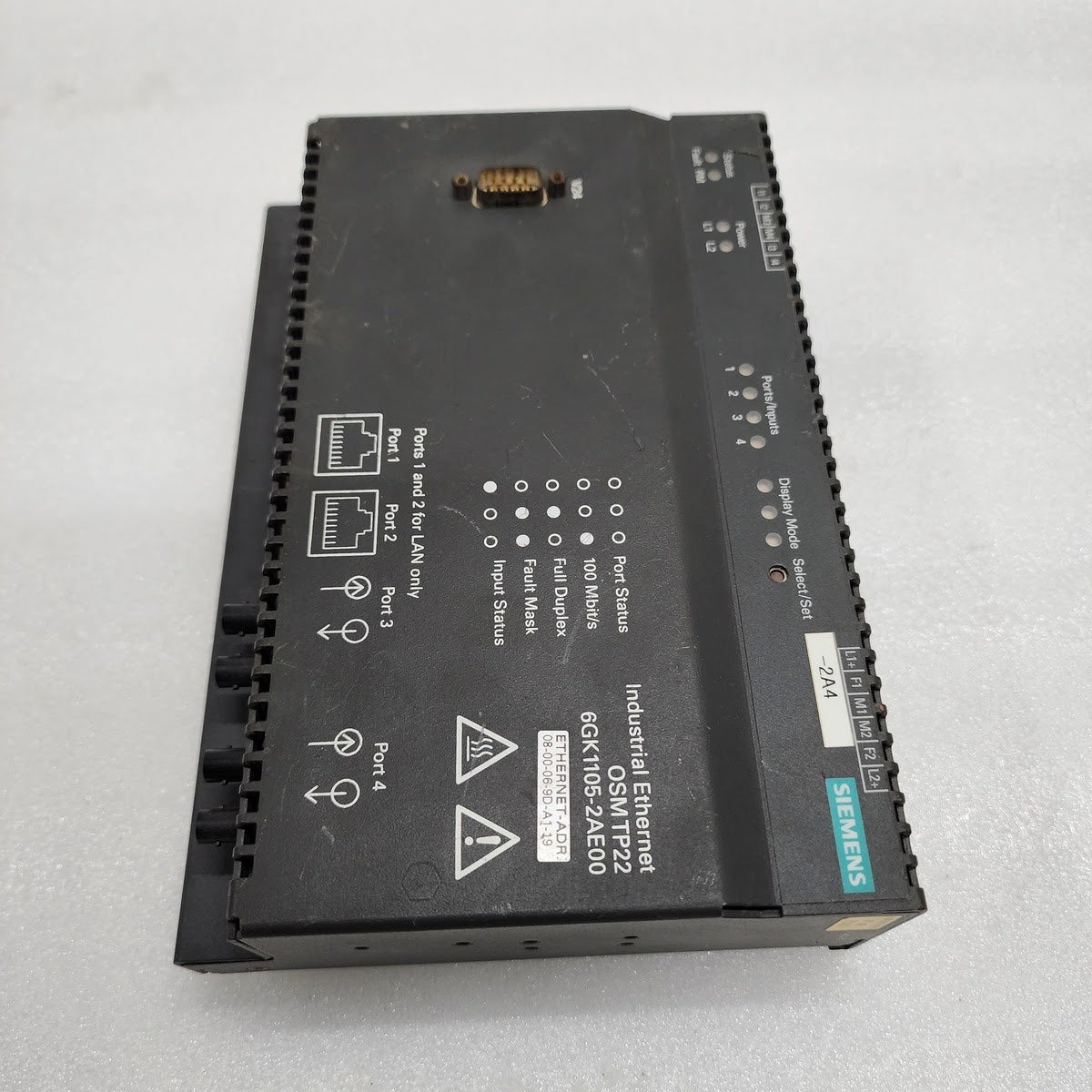 SIEMENS OSMTP22 INDUSTRIAL ETHERNET SWITCH 6GK1105-2AE00