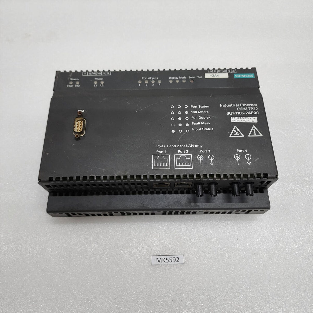SIEMENS OSMTP22 INDUSTRIAL ETHERNET SWITCH 6GK1105-2AE00