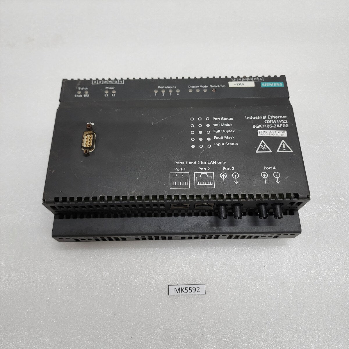SIEMENS OSMTP22 INDUSTRIAL ETHERNET SWITCH 6GK1105-2AE00