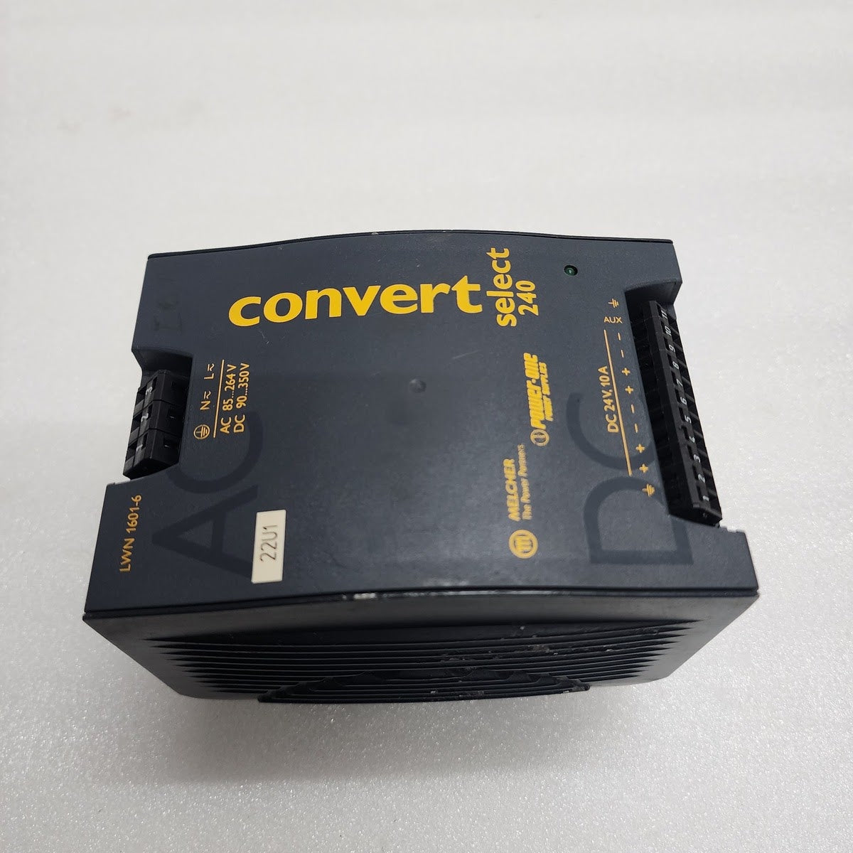 MELCHER POWER-ONE CONVERT SELECT 240 LWN 1601-6 POWER SUPPLY 24VDC 10A