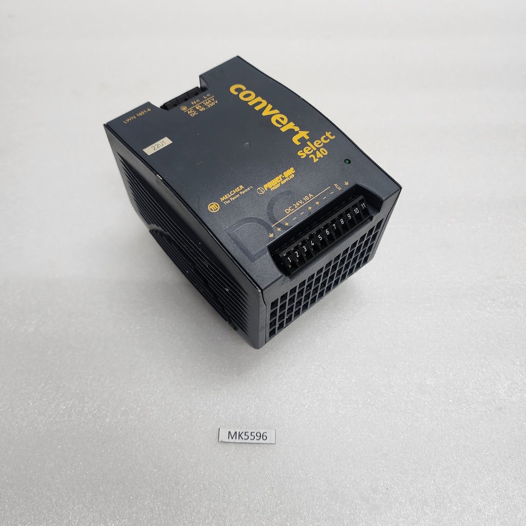 MELCHER POWER-ONE CONVERT SELECT 240 LWN 1601-6 POWER SUPPLY 24VDC 10A