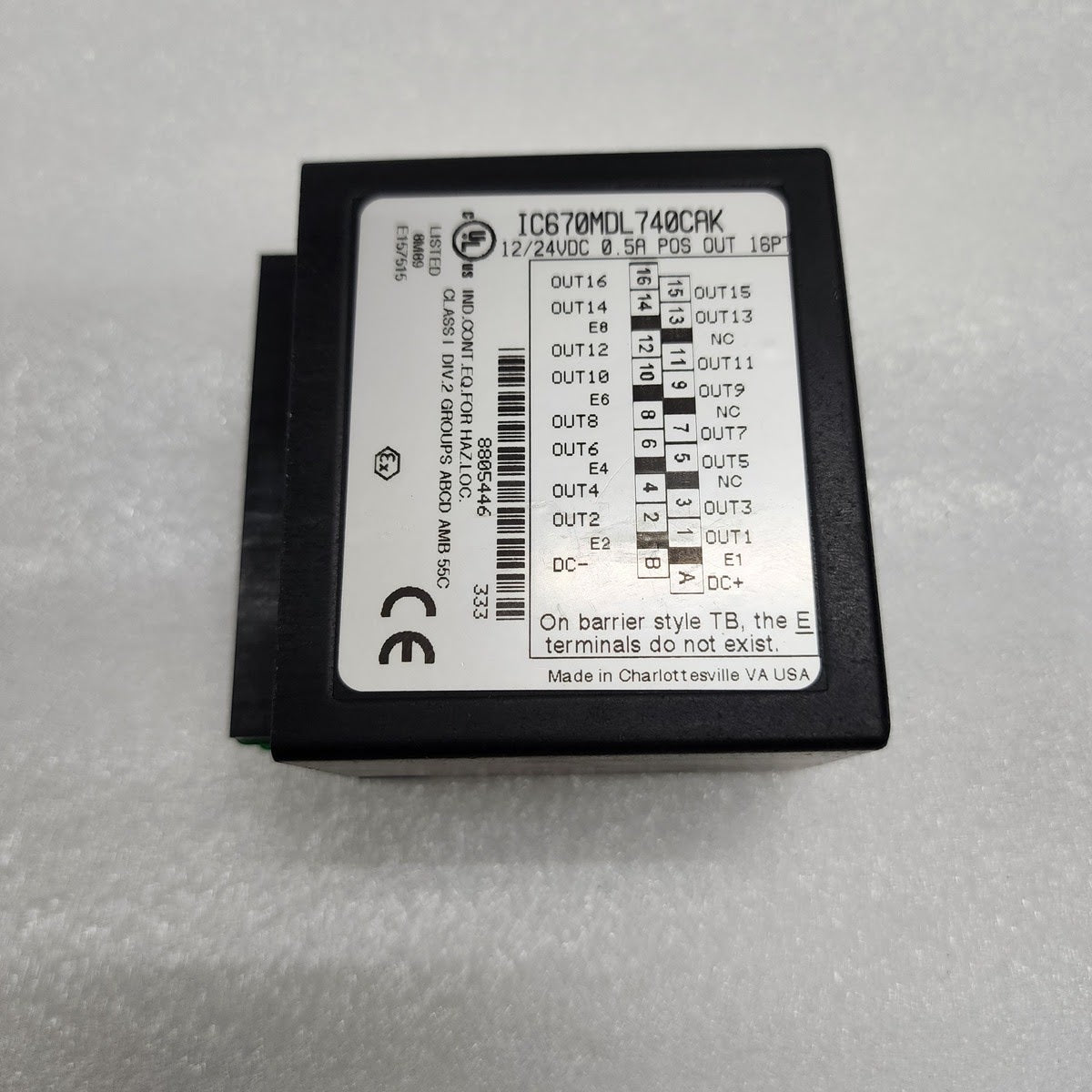 GE FANUC IC670MDL 740CAK POS OUTPUT MODULE 12/24VDC