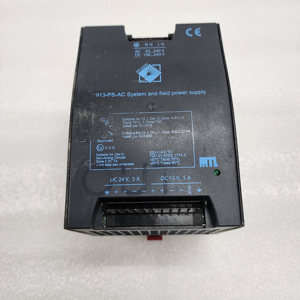 MTL INSTRUMENT 8000 SYSTEM AND FIELD POWER SUPPLY 8913-PS-AC WITHOUT CONNECTOR