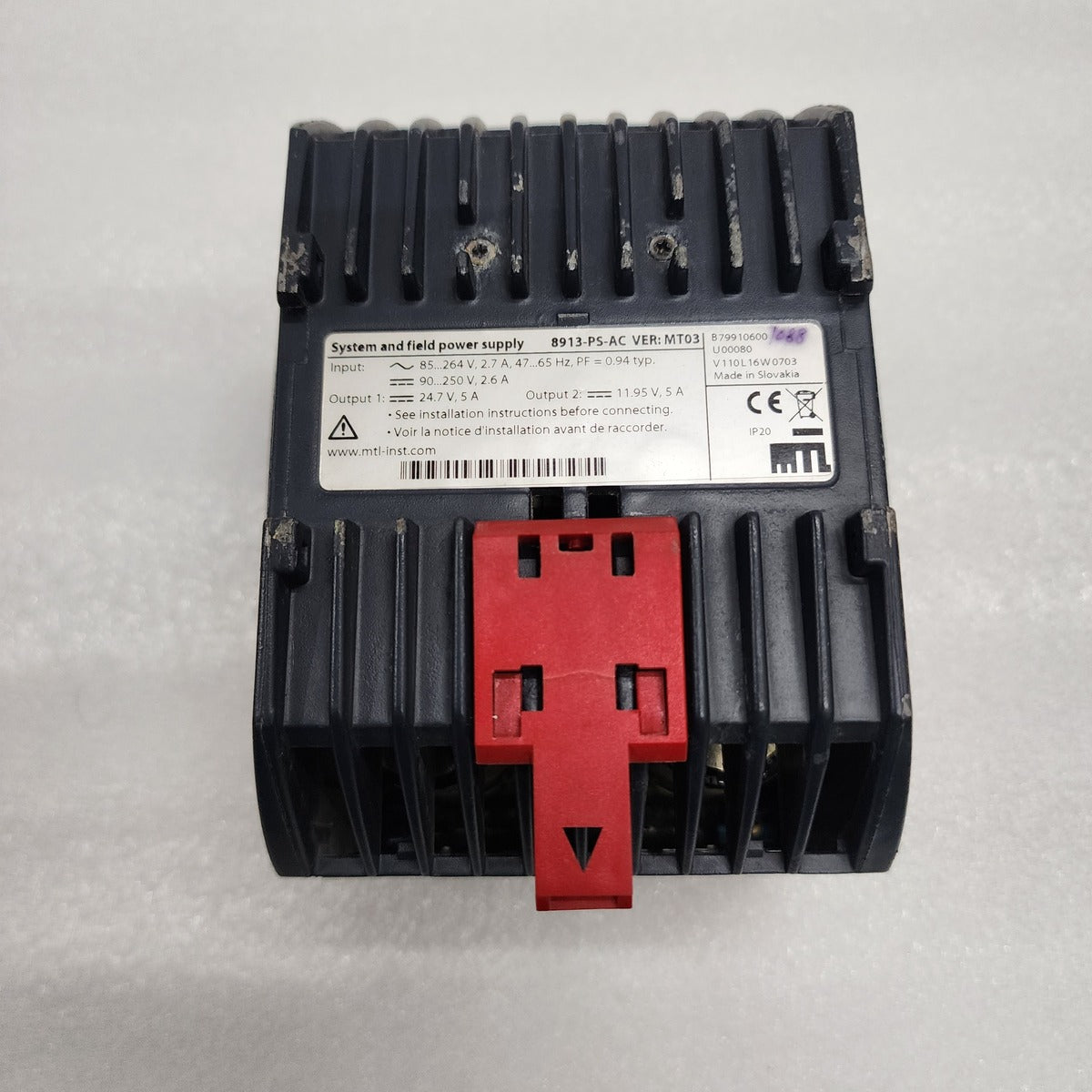 MTL INSTRUMENT 8000 SYSTEM AND FIELD POWER SUPPLY 8913-PS-AC WITHOUT CONNECTOR