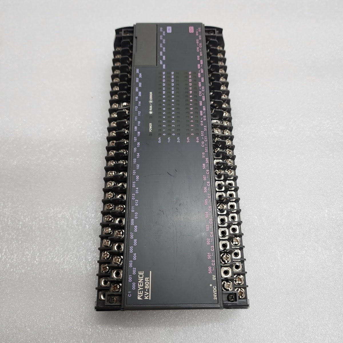 KEYENCE KV-80R CPU PLC MODULE CRACK ON BACK OF BODY