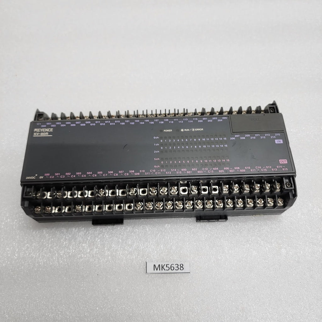 KEYENCE KV-80R CPU PLC MODULE CRACK ON BACK OF BODY