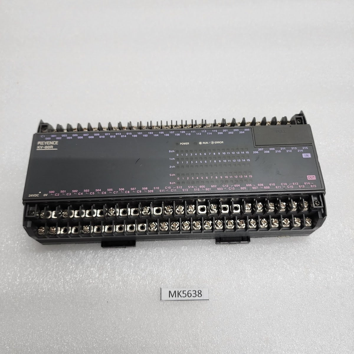 KEYENCE KV-80R CPU PLC MODULE CRACK ON BACK OF BODY