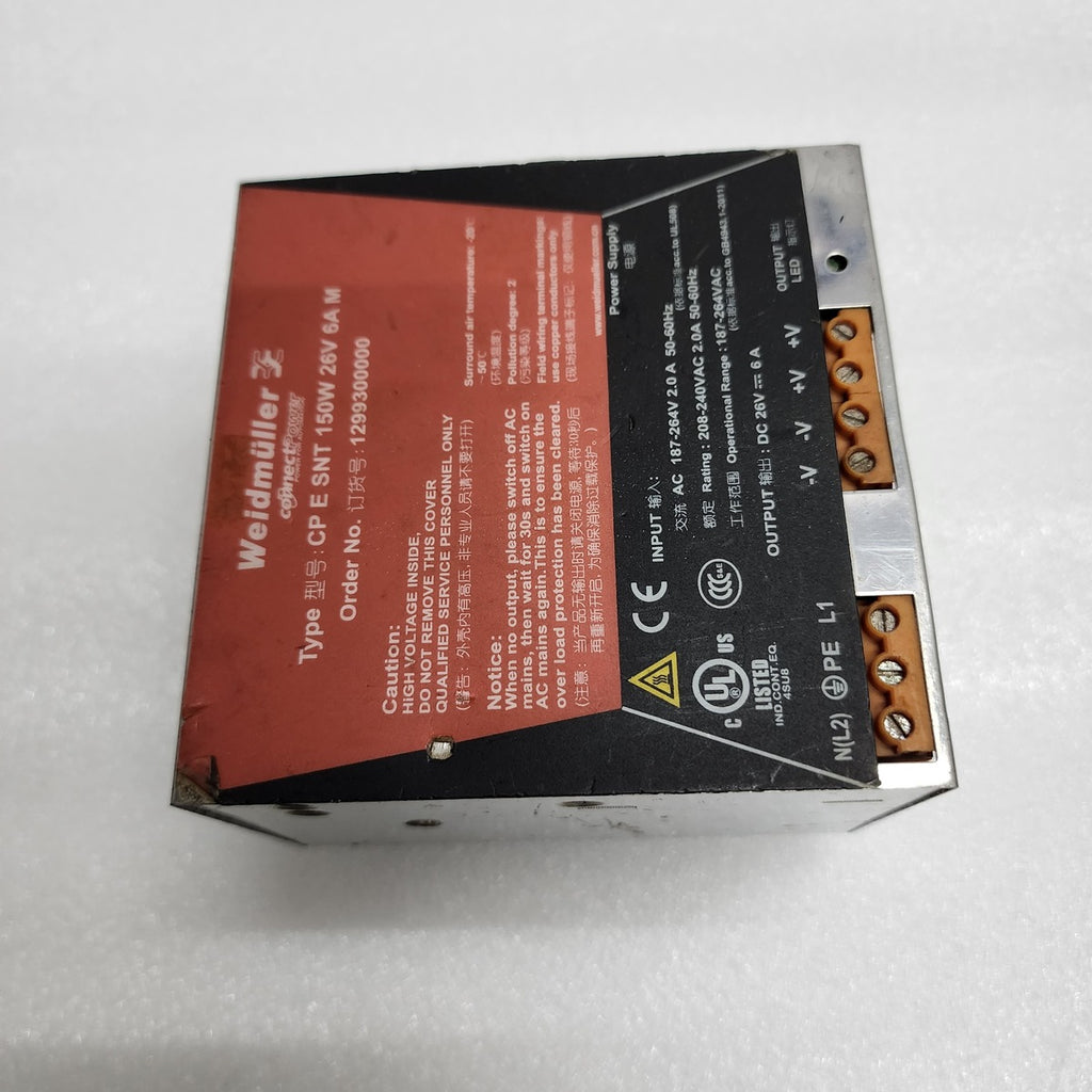 WEIDMULLER CP E SNT 150W 26V 6A M SWITCHING POWER SUPPLY 1299300000
