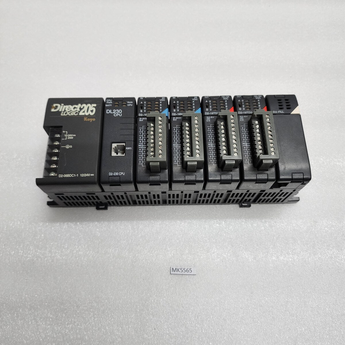 DIRECT LOGIC 205 KOYO PLC DL230 CPU D2-16ND3-2 IN D2-16TD2-2 OUT D2-06BDC1-1