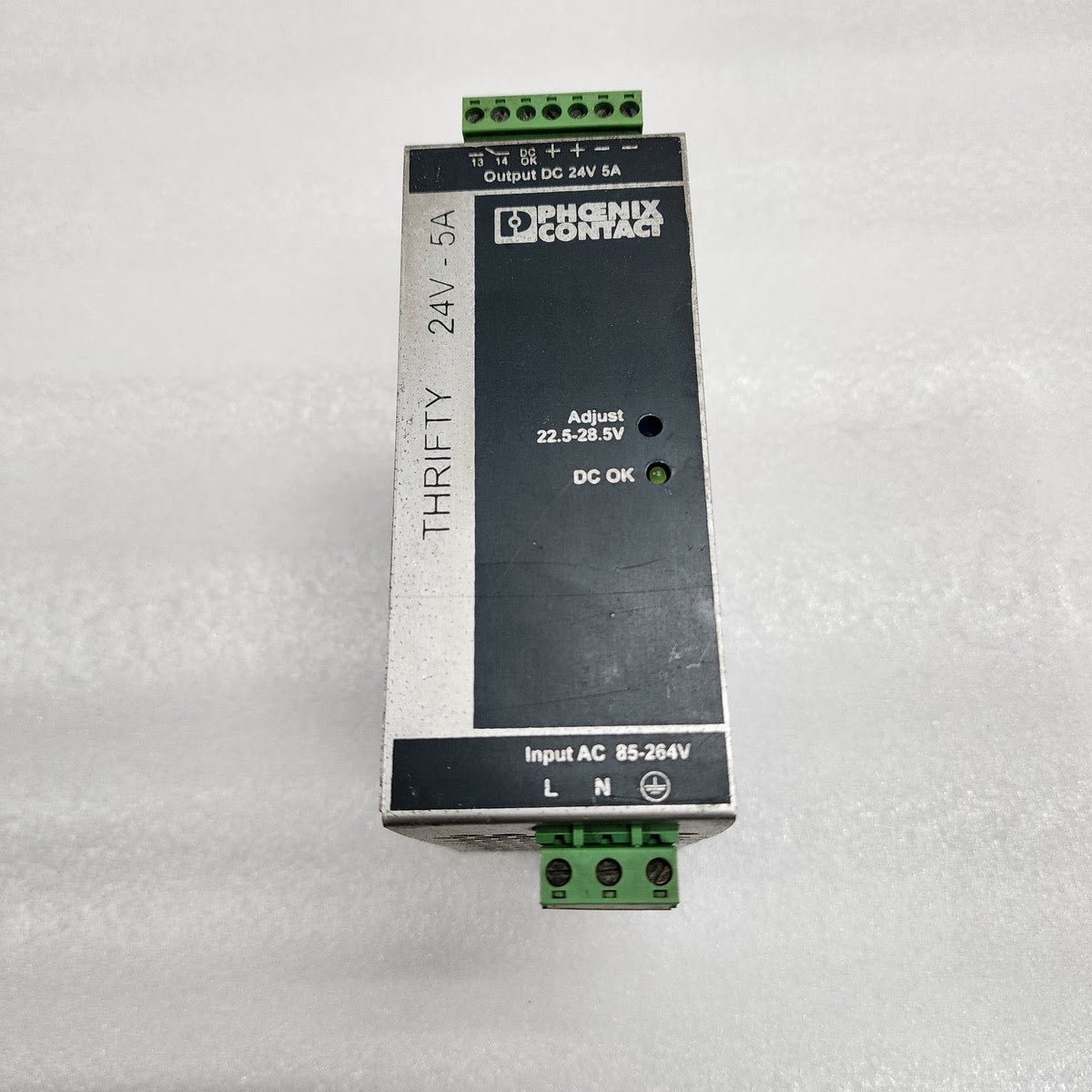 PHOENIX CONTACT PS-100-220VAC/24DC/5 THRIFTY SERIES POWER SUPPLY 5758221 24VDC 5