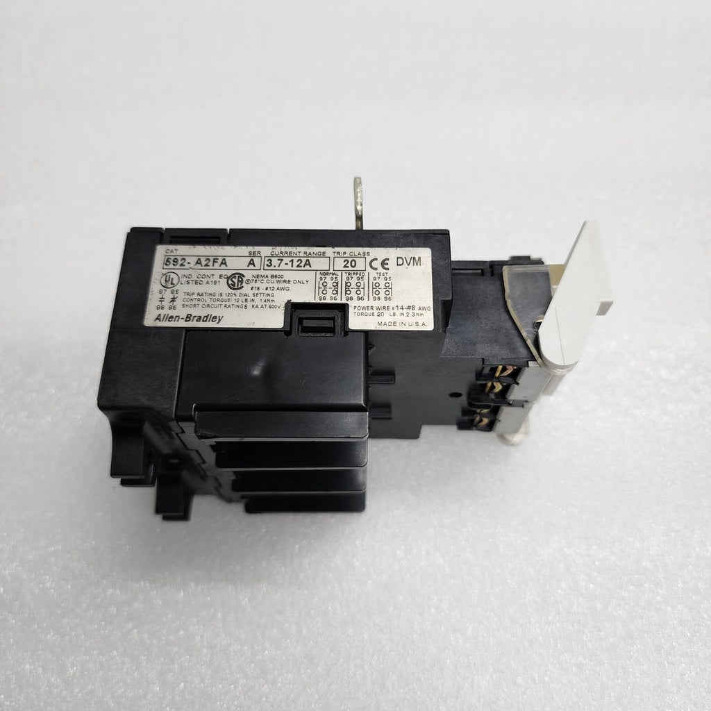 ALLEN BRADLEY CAT 592-A2FA OVERLOAD RELAY 3.7-12 A