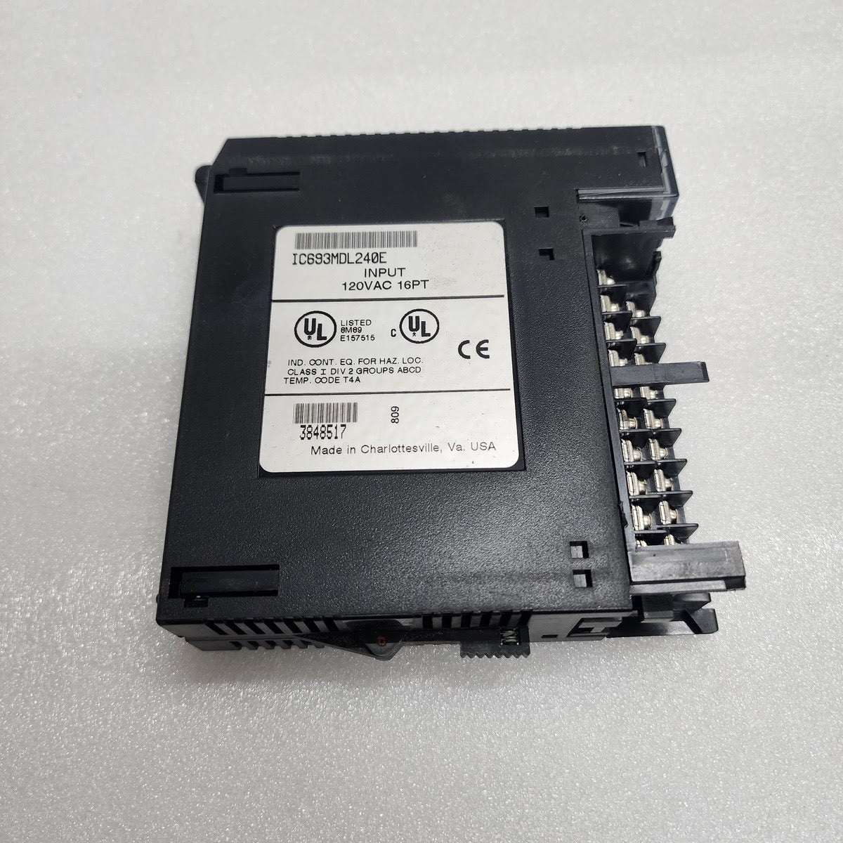 GE FANUC IC693MDL240E 16PT INPUT MODULE 120VAC