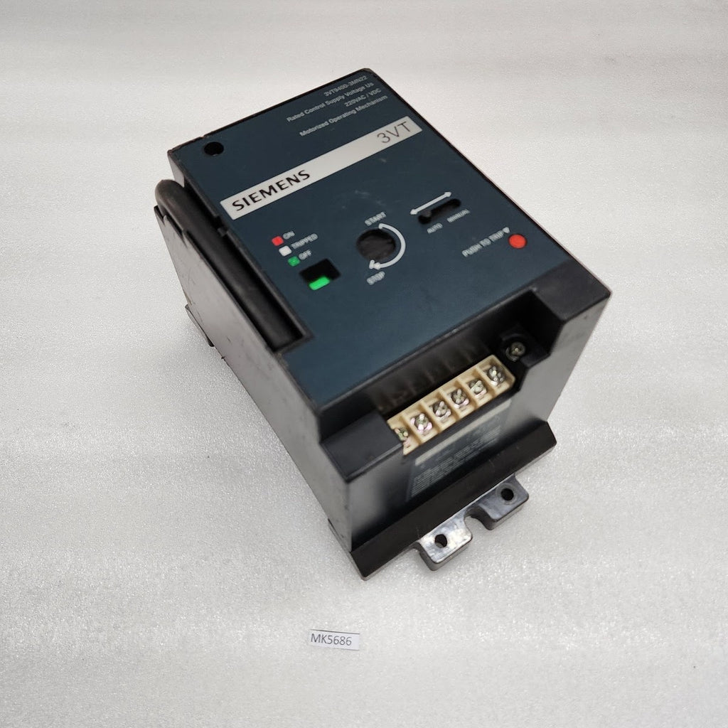 SIEMENS 3VT9400-3MN22 VT400 MOTORIZED OPERATING MECHANISM 220VAC/VDC