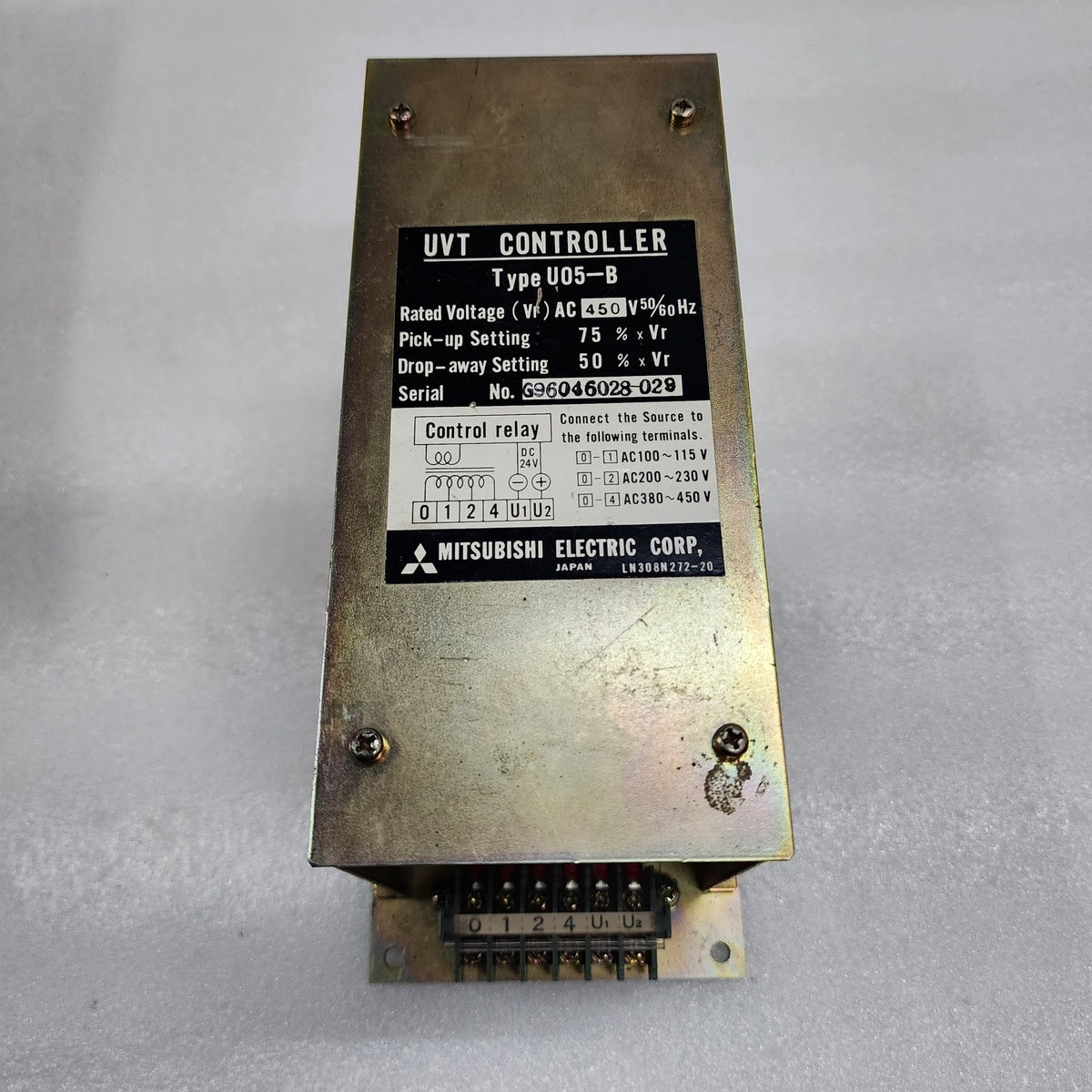 MITSUBISHI U05-B UVT CONTROLLER LN308N272-20 450V