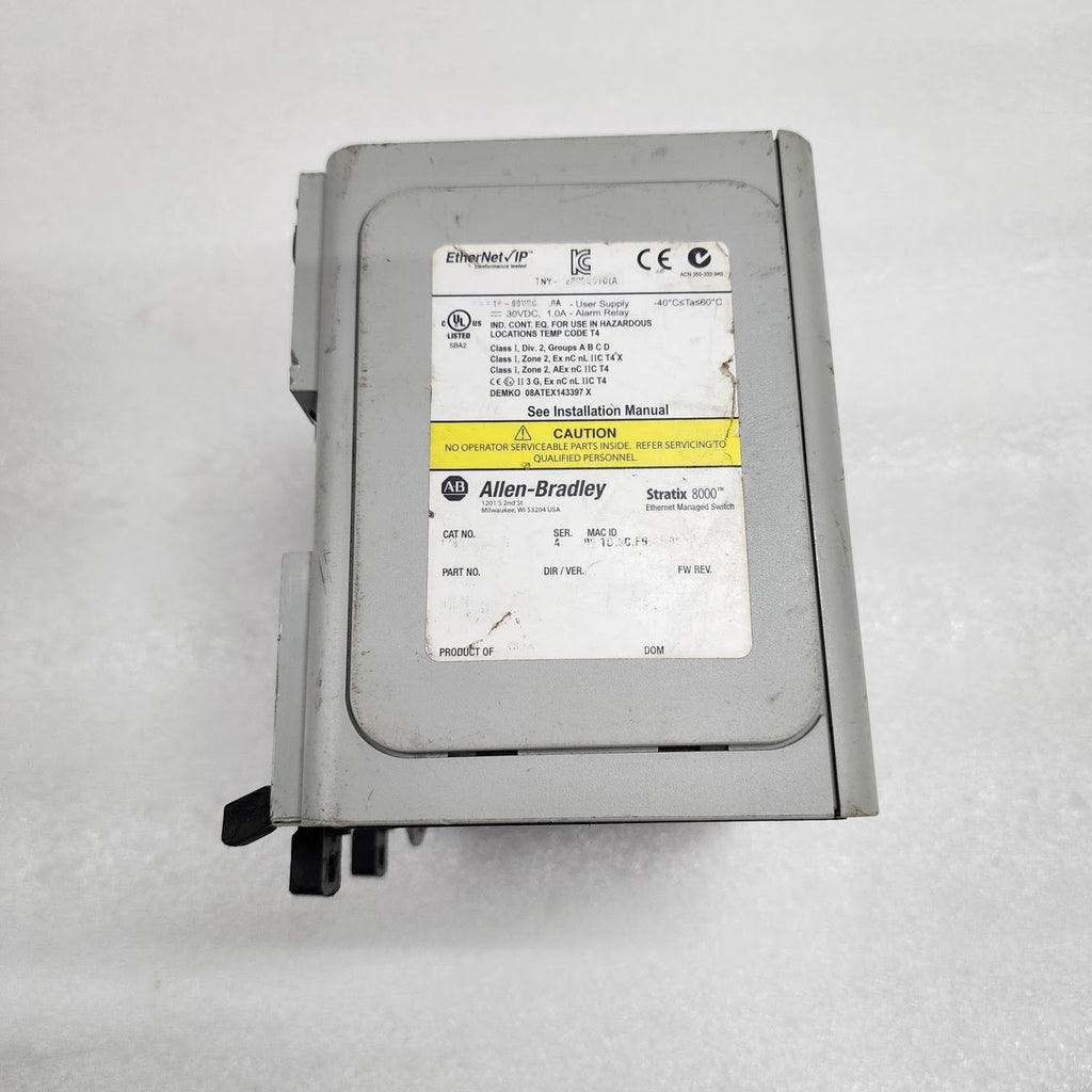 ALLEN BRADLEY CAT 1783-MS06T ETHERNET SWITCH  STRATIX 8000