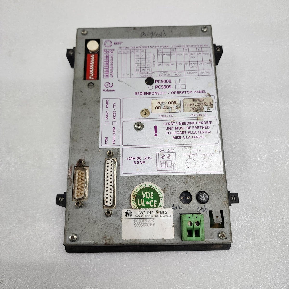 LAUER PCS 009 TOPLINE MICRO OPERATOR PANEL 24VDC