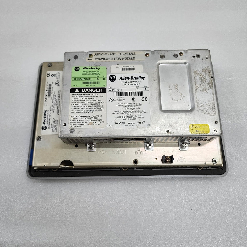 ALLEN BRADLEY CAT 2711P-K7C4D1 PANEL VIEW PLUS 700 2711P-RP1 DISPLAY KEYPAD 2711