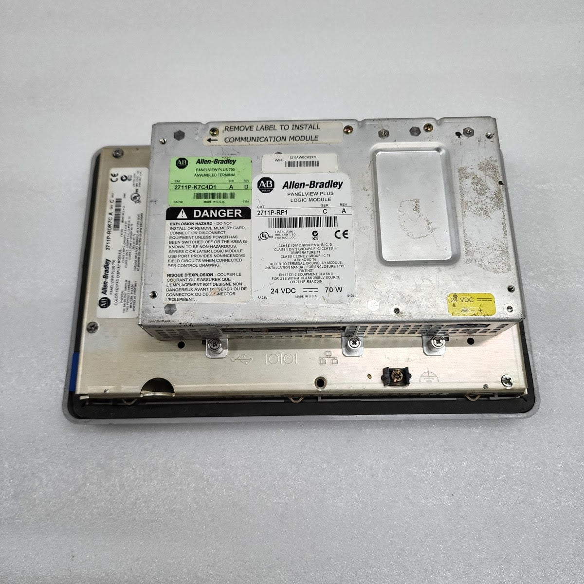 ALLEN BRADLEY CAT 2711P-K7C4D1 PANEL VIEW PLUS 700 2711P-RP1 DISPLAY KEYPAD 2711