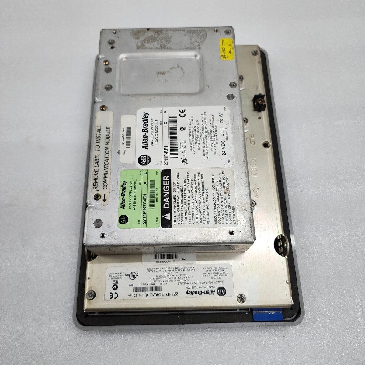 ALLEN BRADLEY CAT 2711P-K7C4D1 PANEL VIEW PLUS 700 2711P-RP1 DISPLAY KEYPAD 2711