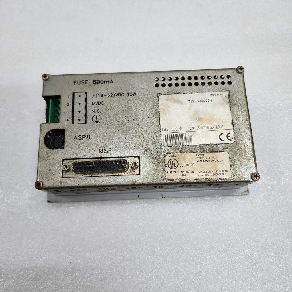 ESA VT155W00000N TERMINAL HMI TOUCH PANEL 24VDC - CHECK DISPLAY OUTPUT