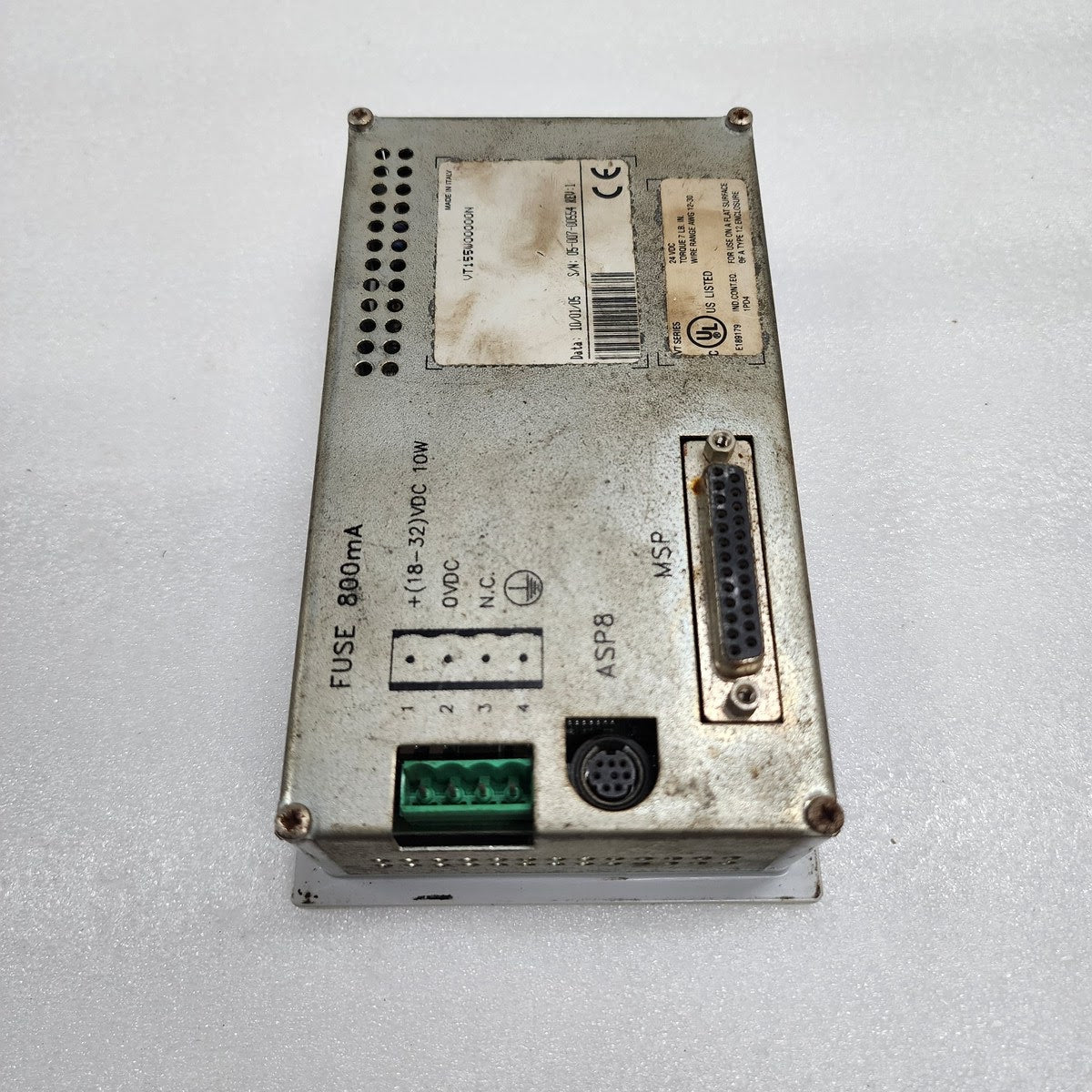 ESA VT155W00000N TERMINAL HMI TOUCH PANEL 24VDC - CHECK DISPLAY OUTPUT