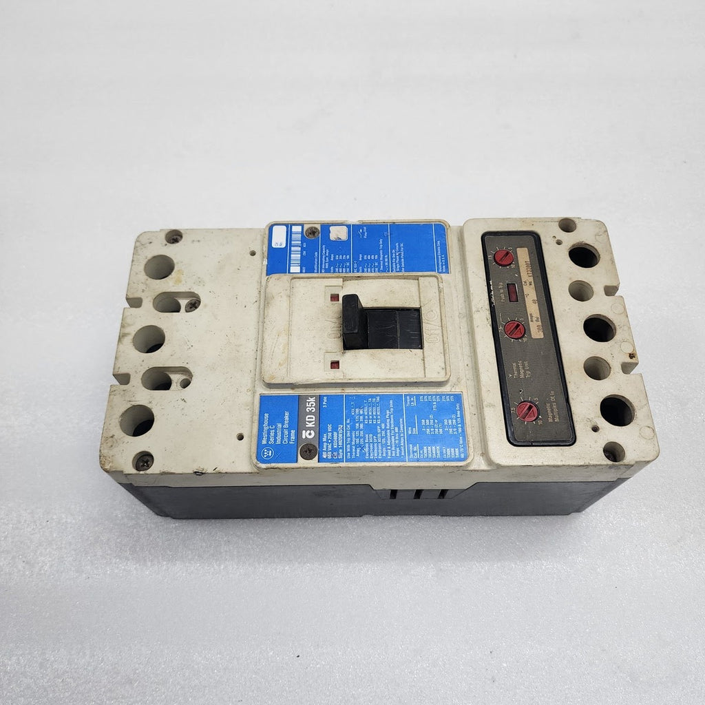 WESTINGHOUSE KD3400F CIRCUIT BREAKER 400A 600VAC/250VDC 1492D81G03