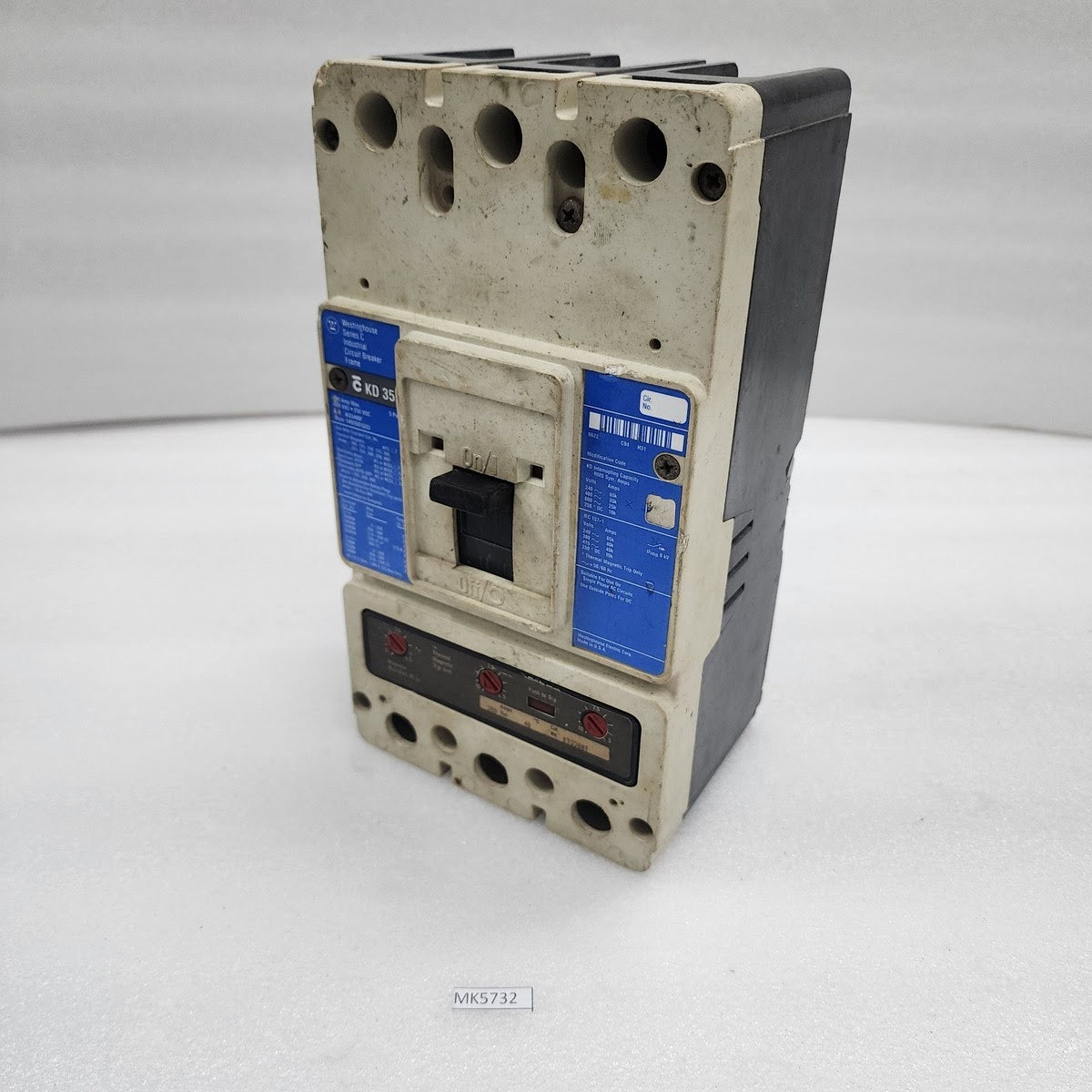 WESTINGHOUSE KD3400F CIRCUIT BREAKER 400A 600VAC/250VDC 1492D81G03