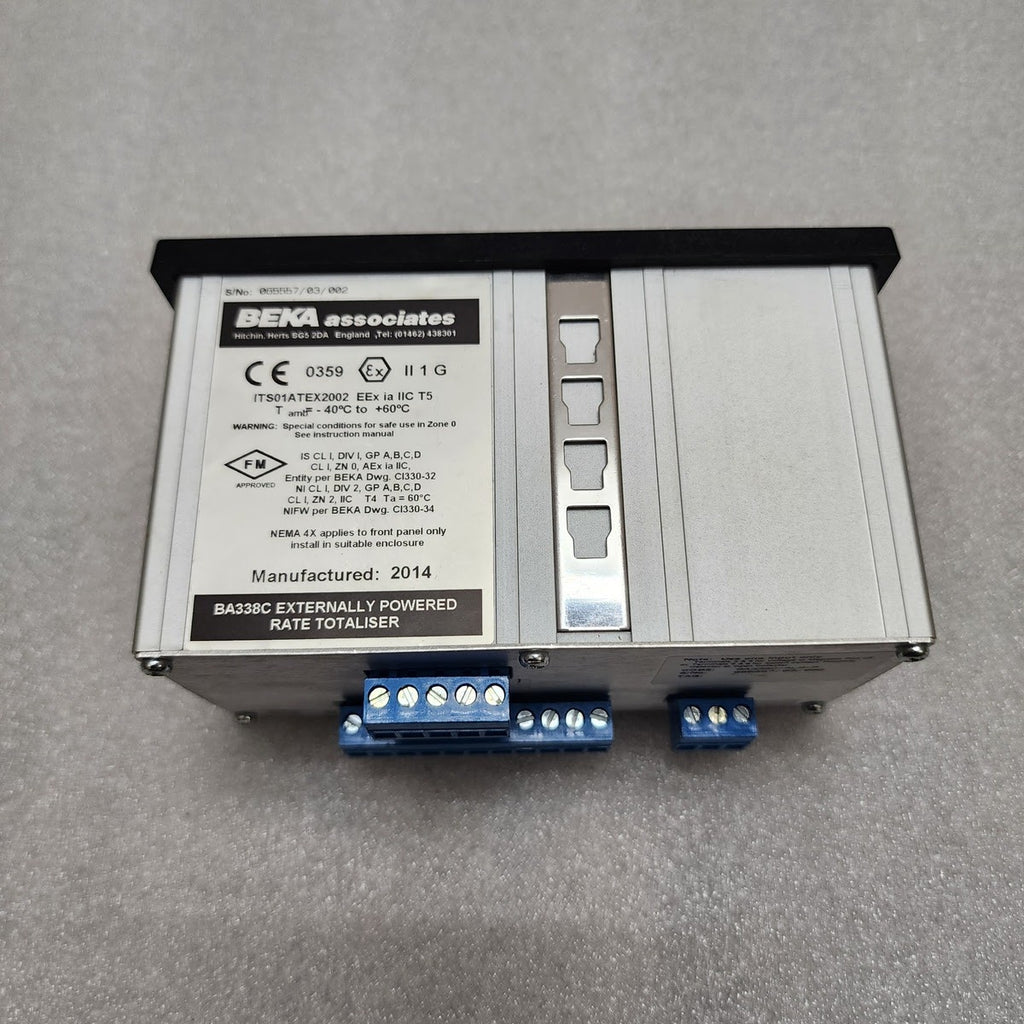 BEKA BA338C EXTERNALLY POWERED PULSE INPUT RATE TOTALISER BA338CALMP