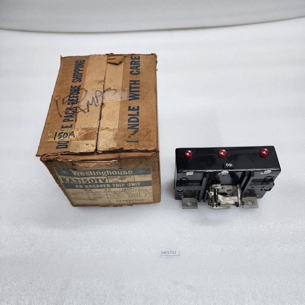 WESTINGHOUSE KA3150TV AB BREAKER TRIP UNIT 150A 459D985G21 3-POLES
