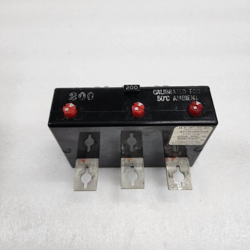 WESTINGHOUSE KA3200TV AB BREAKER TRIP UNIT 200A 459D985G23 3-POLES 600VAC/250VDC