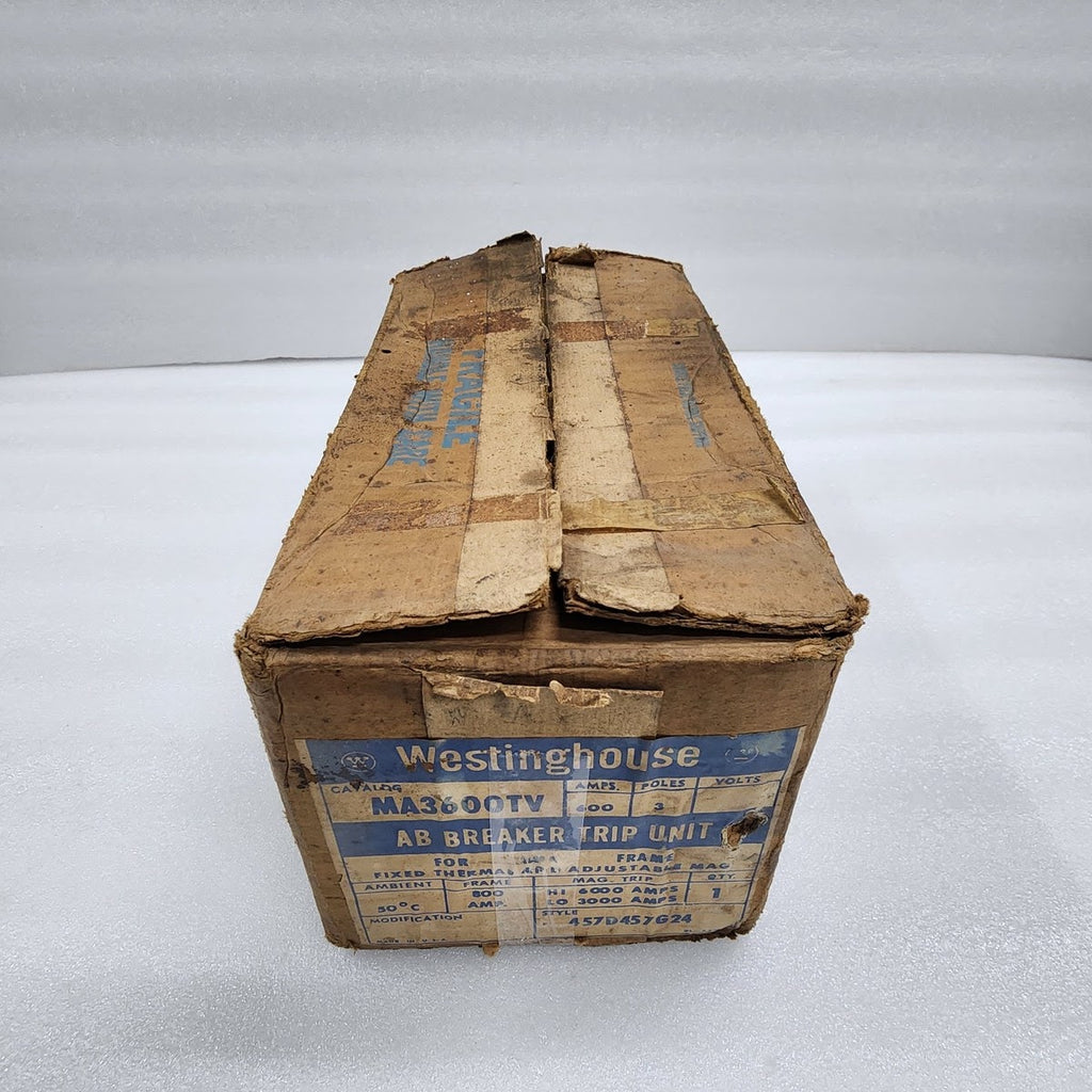 WESTINGHOUSE MA3600TV AB DE-ION TRIP UNIT 457D457G24 600A 3-POLES