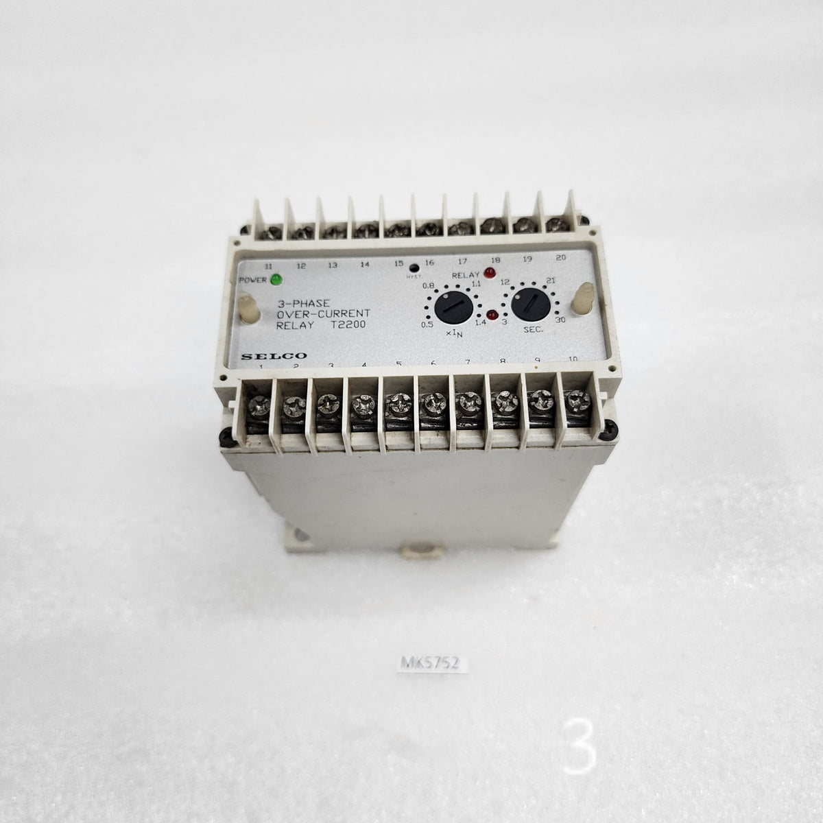 SELCO T2200-02 3-PHASE OVERCURRENT RELAY | 5A | 380 / 440V AC