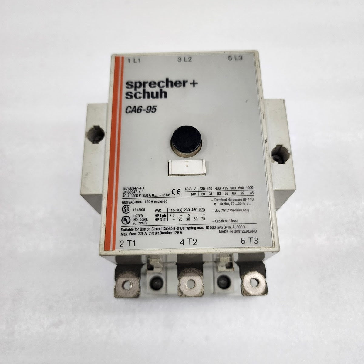 SPRECHER + SCHUH CA6-95 CONTACTOR 160A