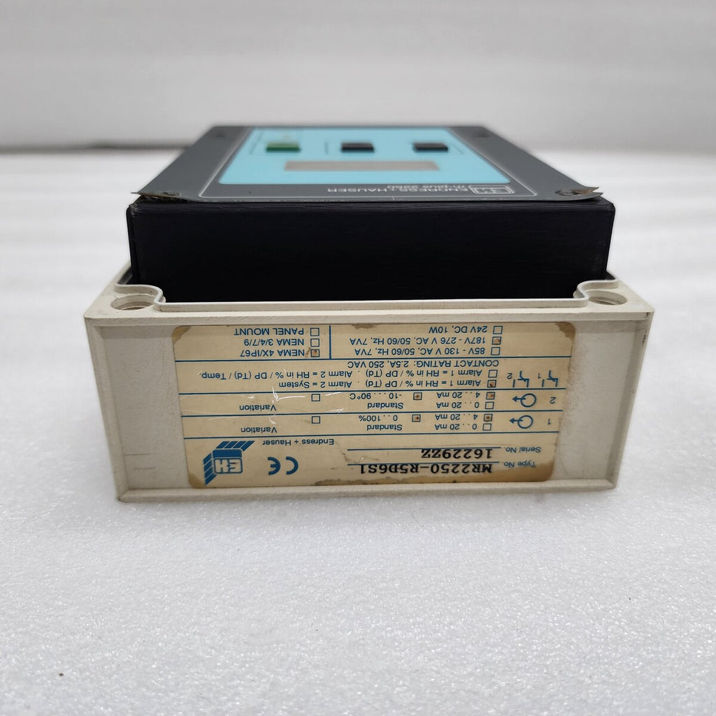 ENDRESS + HAUSER RH-PLUS 2250 RELATIVE HUMIDITY ANALYZER MR2250-R5D6S1 187-276V
