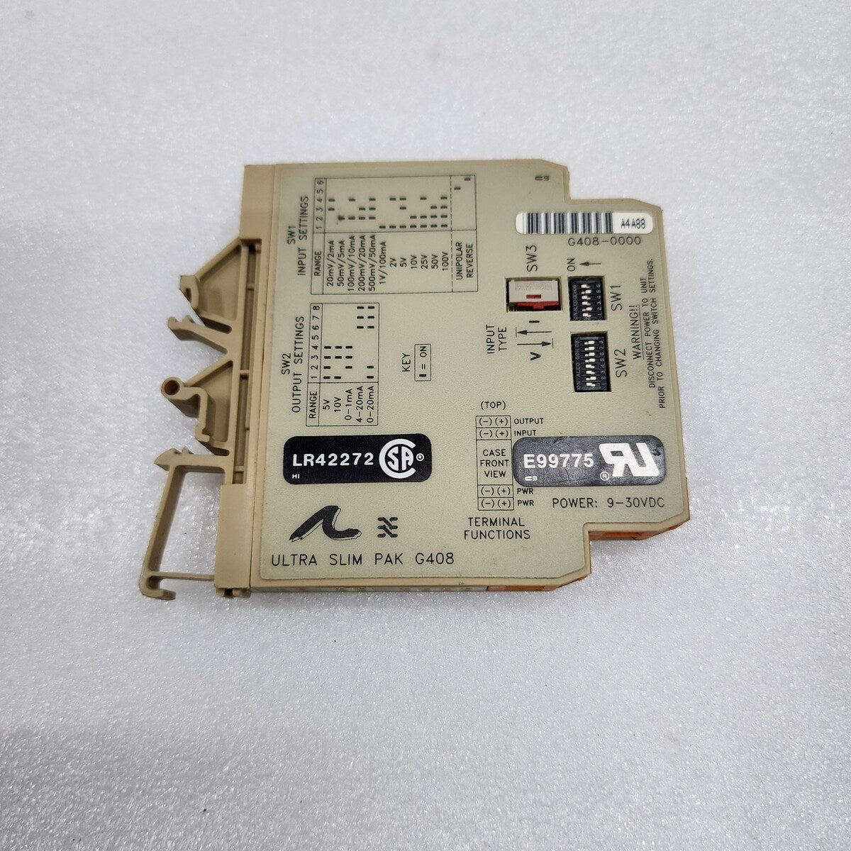 WEIDMULLER ULTRA SLIM PAK G408 DC-INPUT FIELD CONFIGURABLE ISOLATOR G408-0000