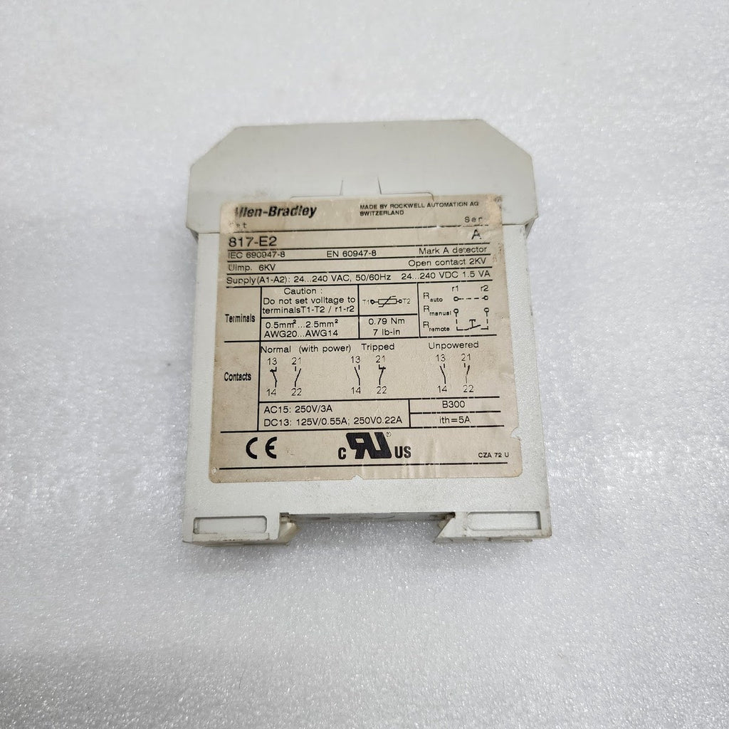 ALLEN BRADLEY CAT 817-E2 THERMISTOR RELAY 24-240V AC/DC