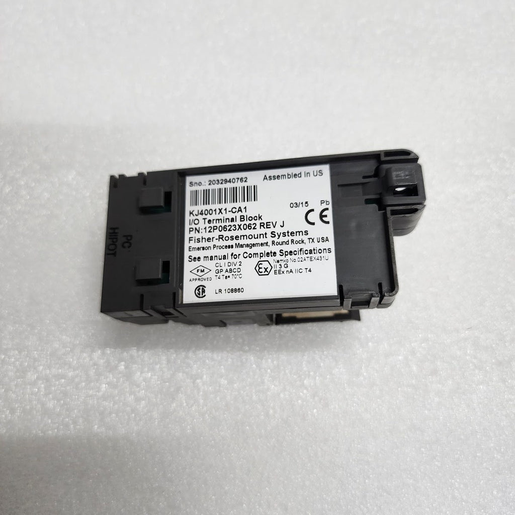 EMERSON FISHER ROSEMOUNT KJ4001X1-CA1 I/O TERMINAL BLOCK 12P0623X062 REV J