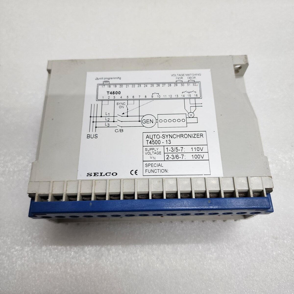 SELCO T4500-13  AUTO SYNCHRONIZER 100-110V