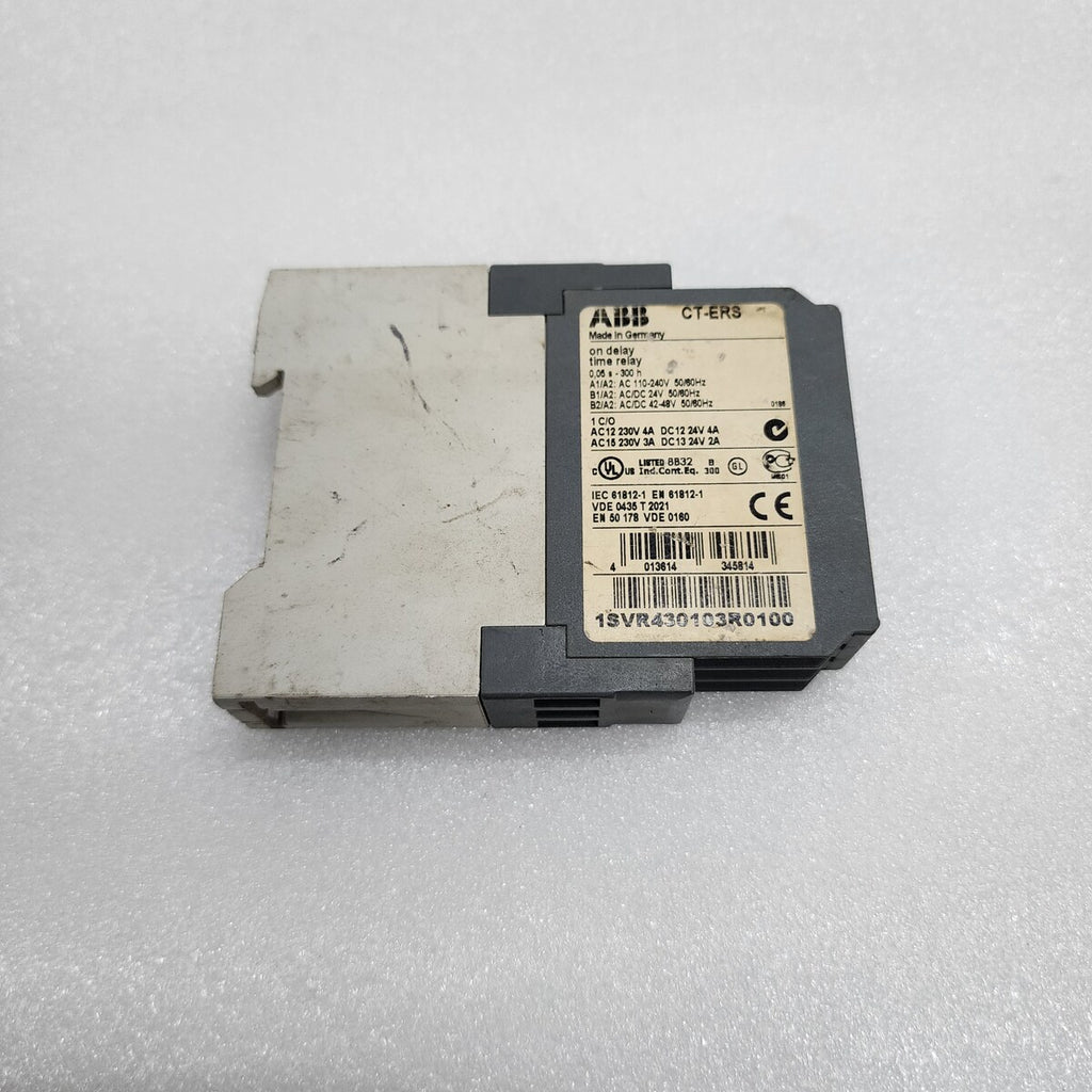 ABB CT-ERS ON-DELAY TIME RELAY 1SVR430103R0100 110-240VAC / 24VAC-DC / 42-48VAC-