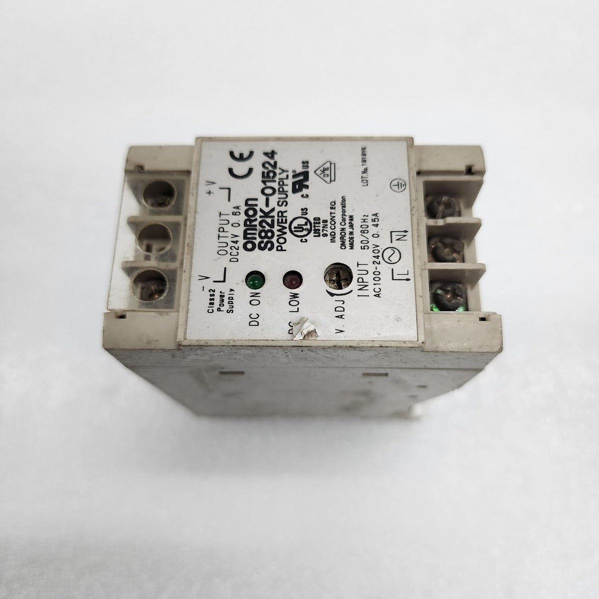 OMRON S82K-01524 POWER SUPPLY 24VDC 0.6A