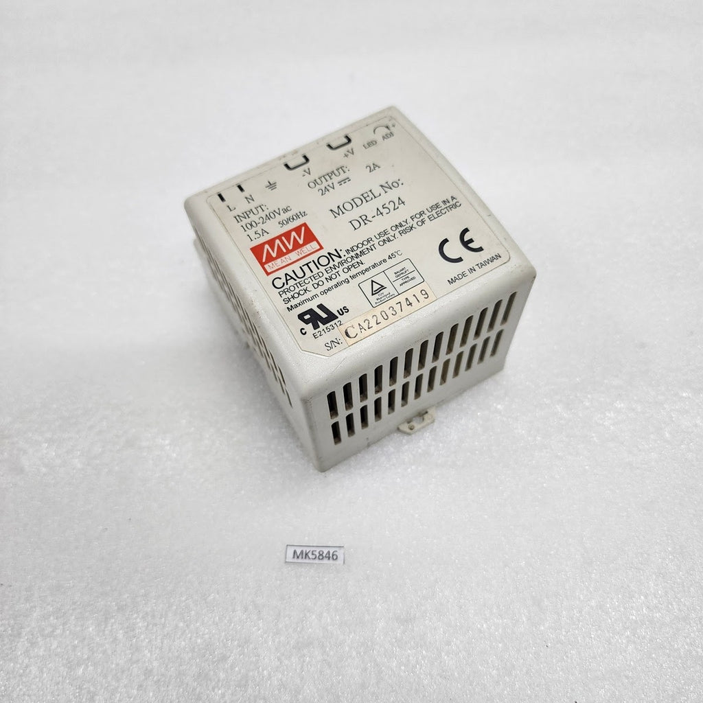 MEAN WELL DR-4524 POWER SUPPLY 24VDC 2A