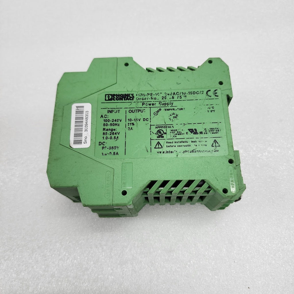 PHOENIX CONTACT MINI-PS-100-240VAC/10-15DC/2 POWER SUPPLY 2938756 10-15VDC 2A