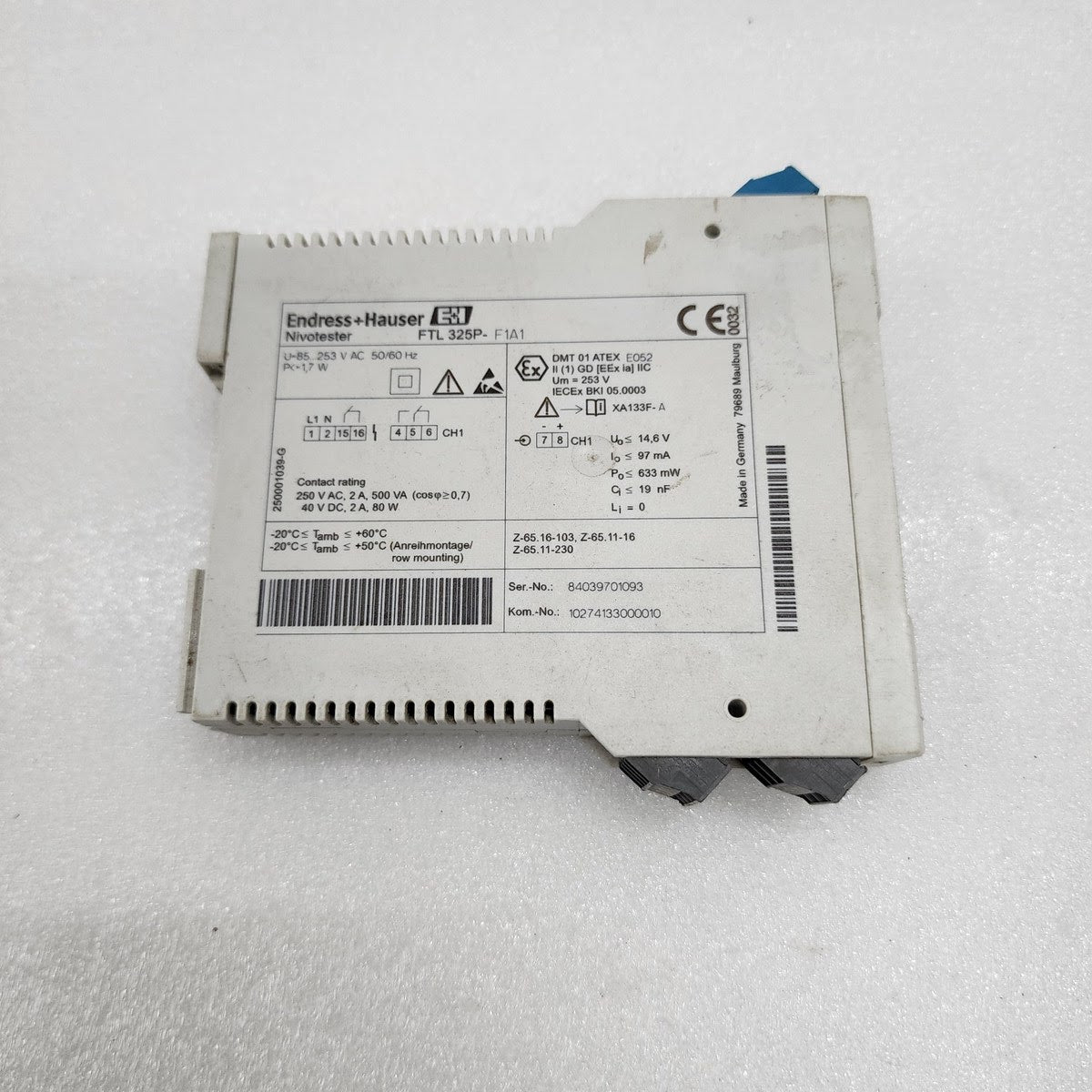 ENDRESS + HAUSER FTL 325P-F1A1 NIVO TESTER 85-253V AC
