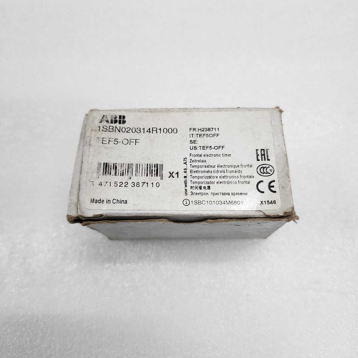 ABB TEF5-OFF ELECTRONIC TIMER 1SBN020314R1000 24-240V AC/DC