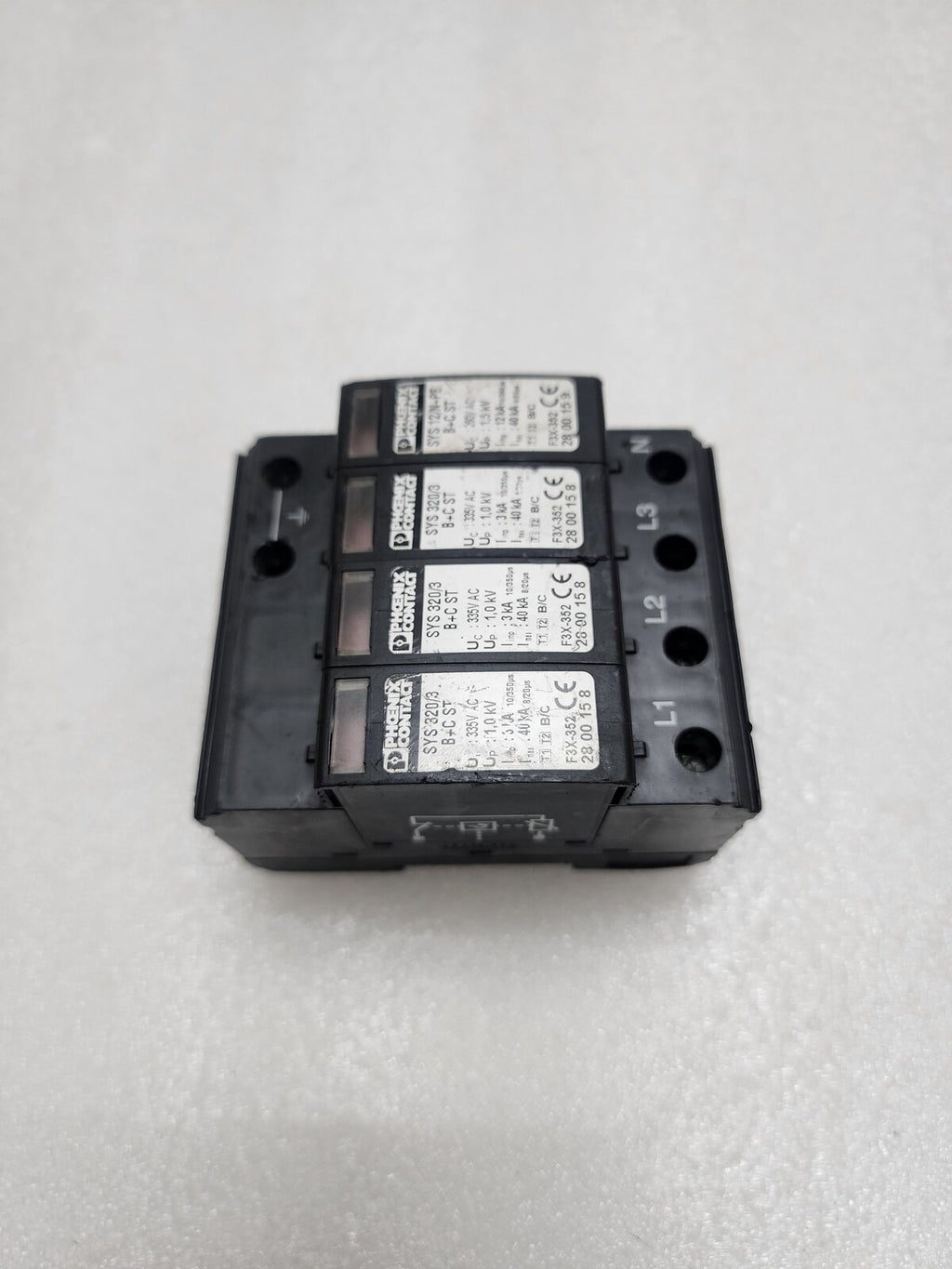 PHOENIX CONTACT VAL-MS/3+1-BE TYPE 2 SURGE PROTECTION BASE WITH SYS 320/3 B+C ST