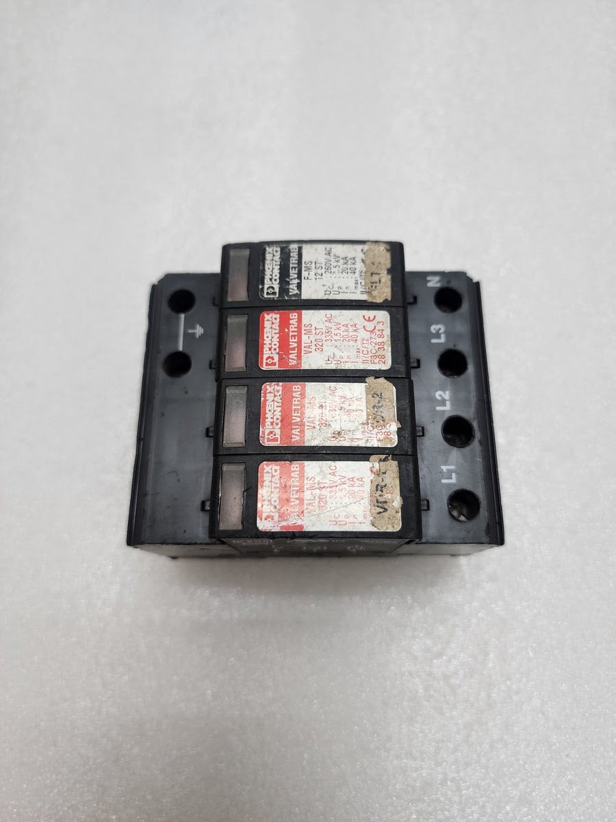 PHOENIX CONTACT VAL-MS 320/3+1/FM TYPE 2 SURGE ARRESTER 2859181 WITH VAL-MS 320