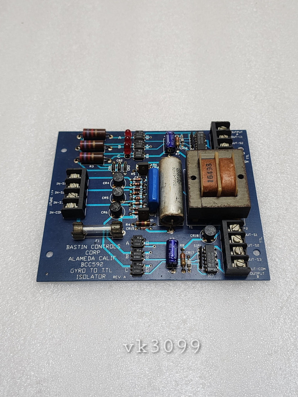 BASTIN CONTROLS CORP BCC592 REV A ALAMEDA CALIF GYRO TO TTL ISOLATOR