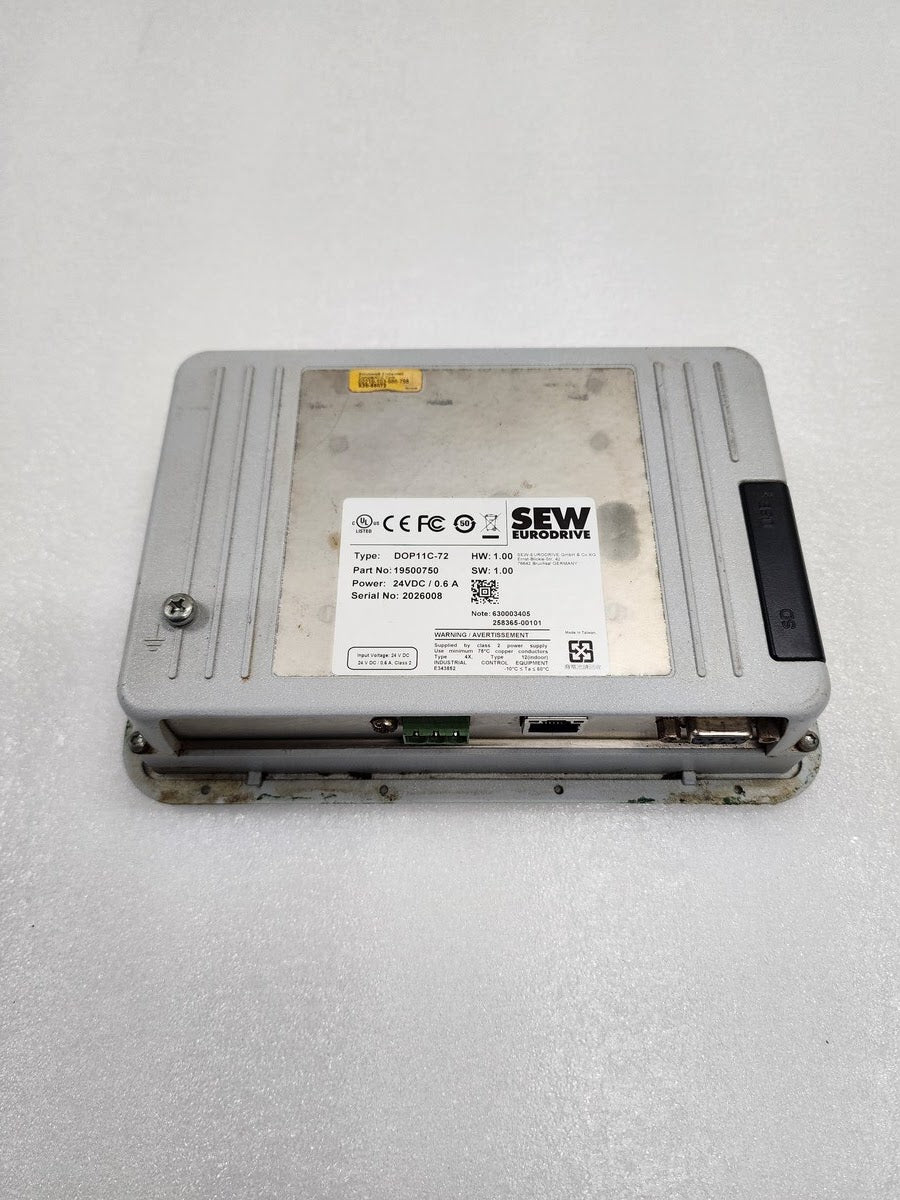 SEW EURODRIVE DOP11C-72 OPERATOR PANEL 19500750 24VDC
